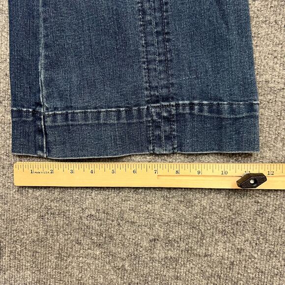 Free People Jeans Womens 28 Blue Denim Stretch Mid Rise Flared Leg Zip Fly - Picture 12 of 12